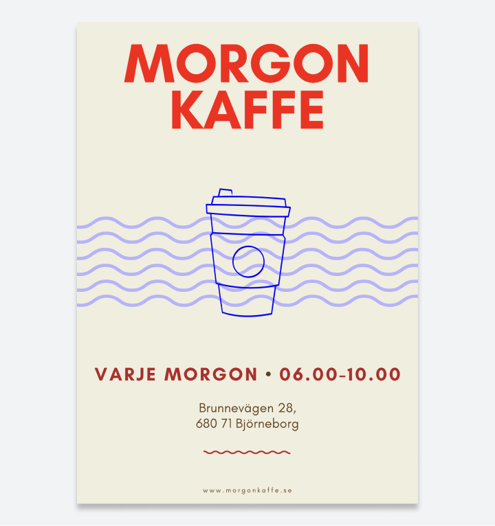 Morning coffee poster